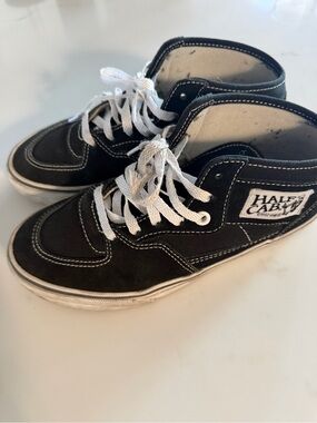 Vans Black and White Kids Half Cab Skate Sneakers